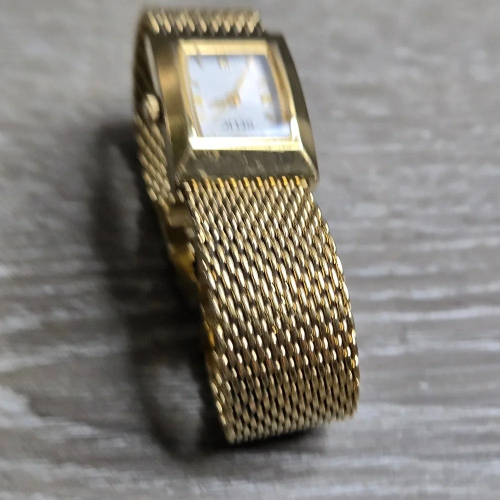 Relic Gold Tone ZR33648 Mesh Band Square Face Water Resistant Women's Watch